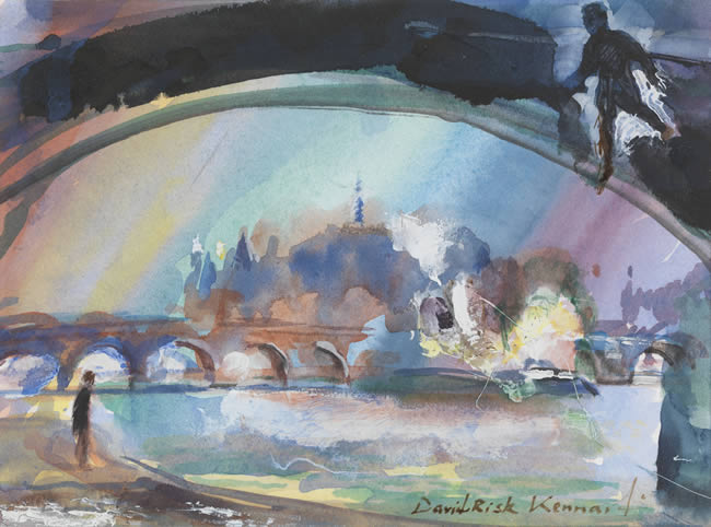 Pont des Arts, Joyce throwing Bloom in the Seine